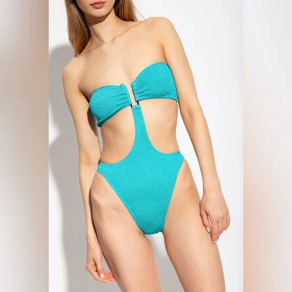 NWT Bond-Eye Thera One-Piece Bathing Suit in Turquoise size Small - Picture 5 of 12